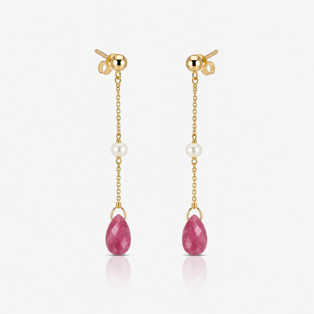 Ruby Pearl Earrings