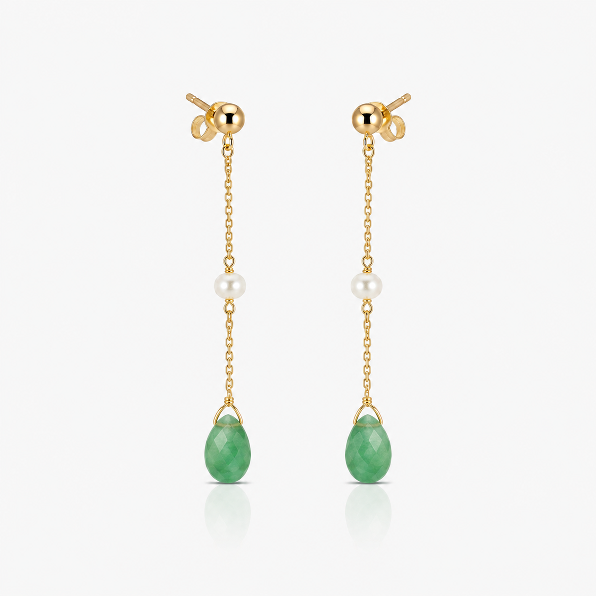 Emerald Pearl Earrings