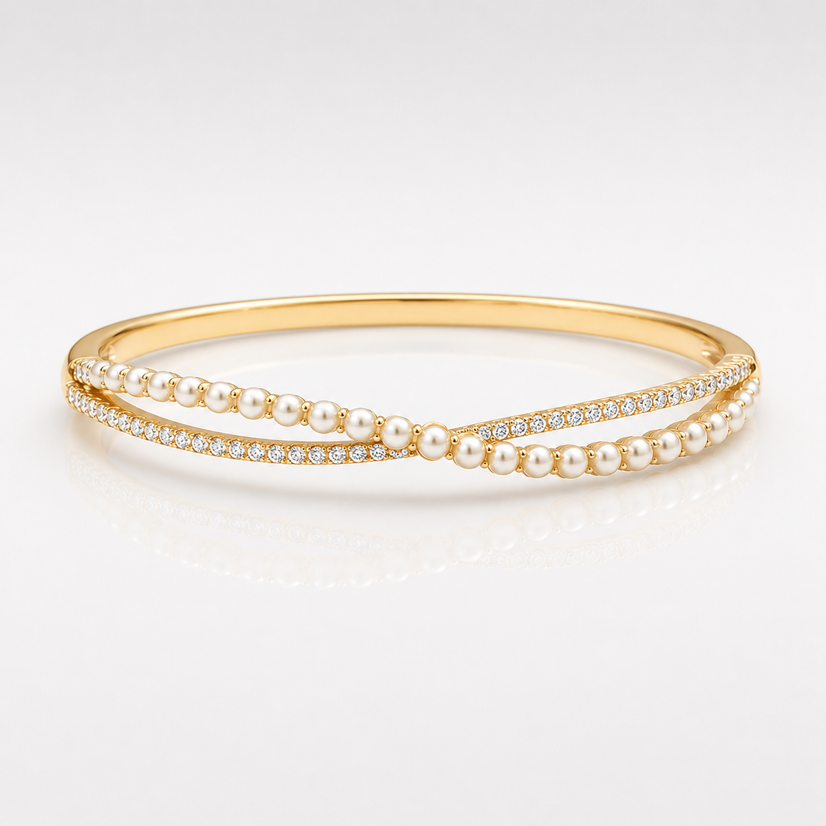Diamond & Pearl Bangle