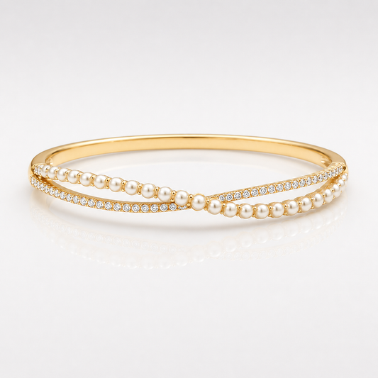 Diamond & Pearl Bangle