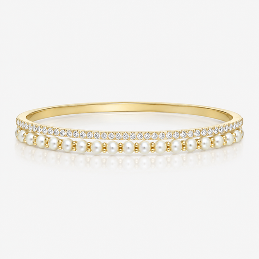 Diamond & Pearl Bangle