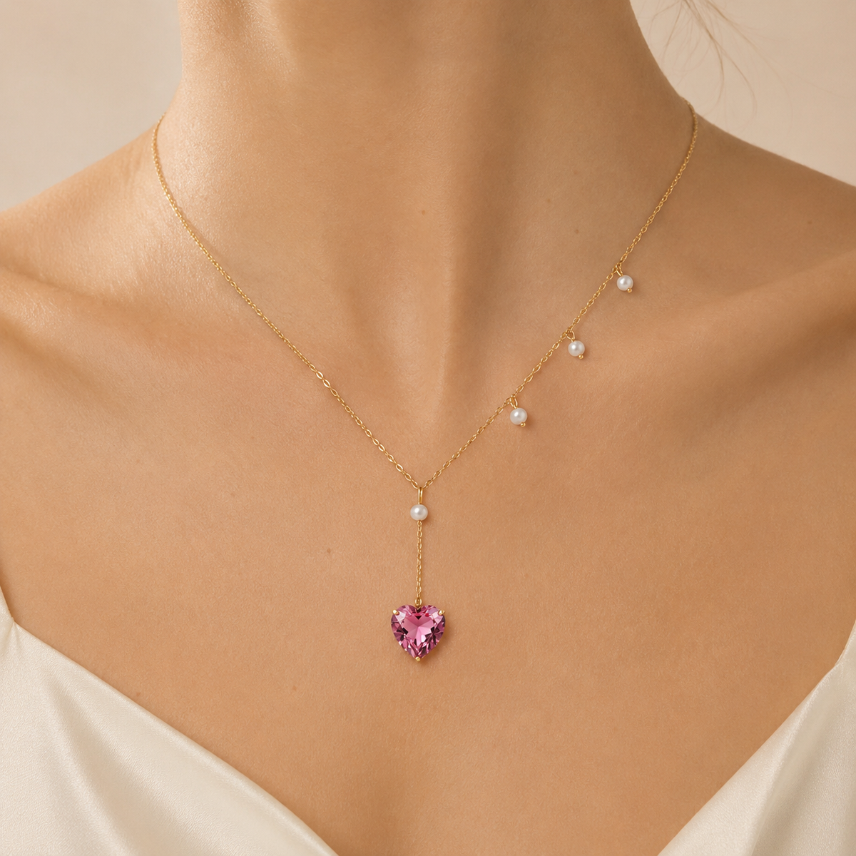 "Nabdh" Pink Necklace