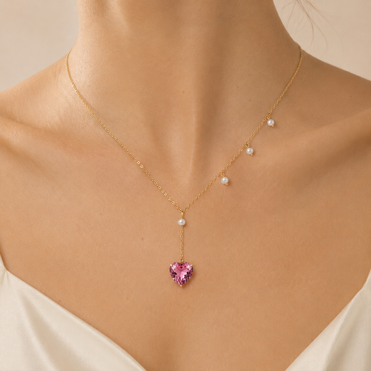 "Nabdh" Pink Necklace