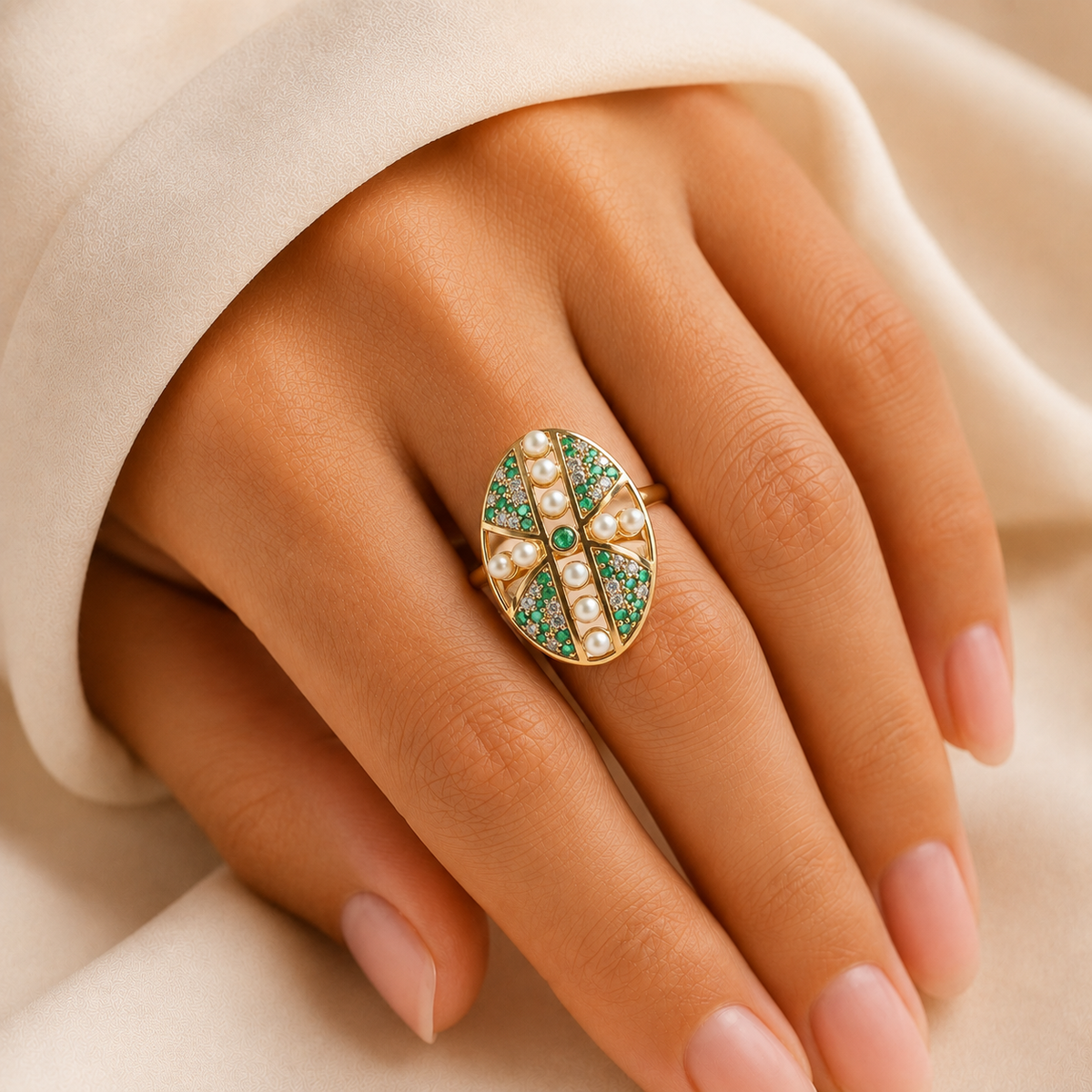 Dhai Emerald Ring
