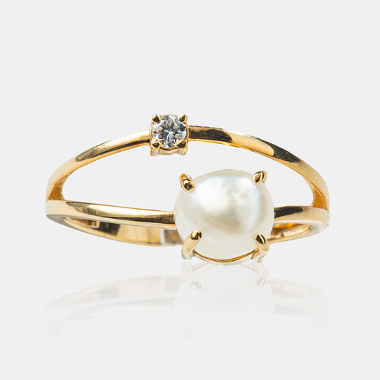 Pearl Diamond Ring