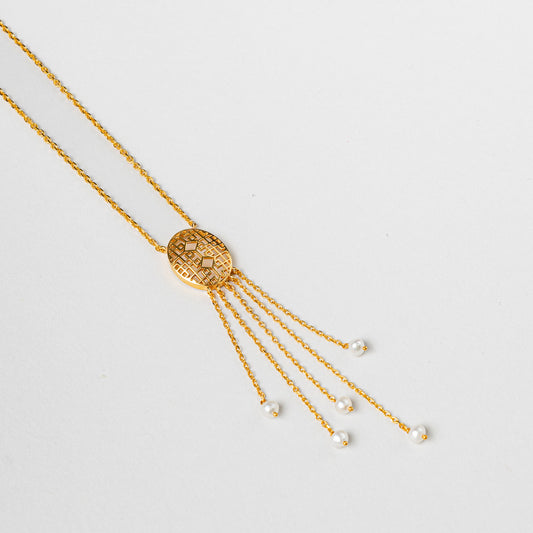 Gold string Necklace